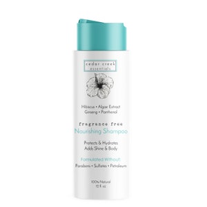 All Natural Nourishing Shampoo with Ginseng & Hibiscus - Gentle Formula PH Balanced - Fragrance Free Shampoo