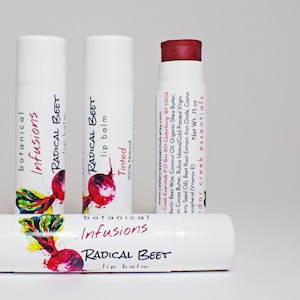All Natural Botanical Infusions Tinted Lip Balm, Lipstick, Radical Beet, Lip Balm, Lip Gloss, Skincare