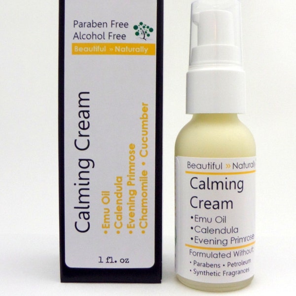 Natural Skincare Calming Cream with Calendula | Eczema Moisturizer | Dry Skin Relief | Organic Skincare | Anti Wrinkle Cream | Anti Aging
