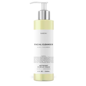 Organic Aloe and Cucumber Foaming Face Wash and Cleanser for Sensitive to Normal Skin image 1