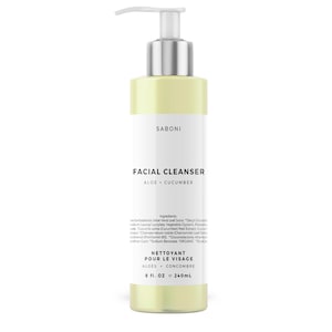 Organic Aloe and Cucumber Foaming Face Wash and Cleanser for Sensitive to Normal Skin image 1