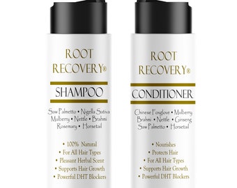Root Recovery® -  Hair Growth - Shampoo and Conditioner Bundle - DHT Blockers - Anti Hair Loss Formula for Men or Women, Alopecia