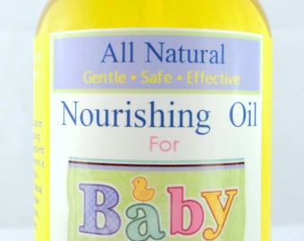 Aceite de bebé totalmente natural: jojoba y caléndula orgánicos, aceite de masaje calmante