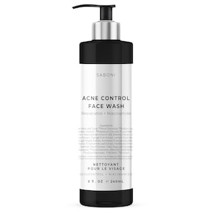 Natural Face Wash with Activated Charcoal & Resveratrol -  Oily Skin and Acne Prone Skin - Reduces Breakouts and Blemishes