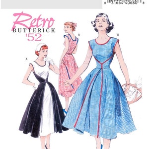 Butterick B4790 Sewing Pattern Misses Retro 50s Very Easy Walk Away Wrap Dress Reproduction sz 8-14 or 16-22 Uncut