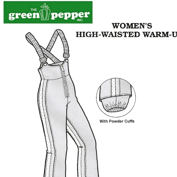 The Green Pepper F802 Sewing Pattern for Women's High Waisted Warm-Ups sz 6-16 Uncut