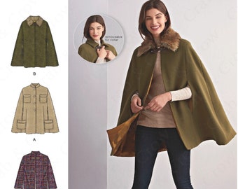 Simplicity 8263 Sewing Pattern Misses Capes and Capelets Four Great Options In K Designs sz XS-XL Uncut