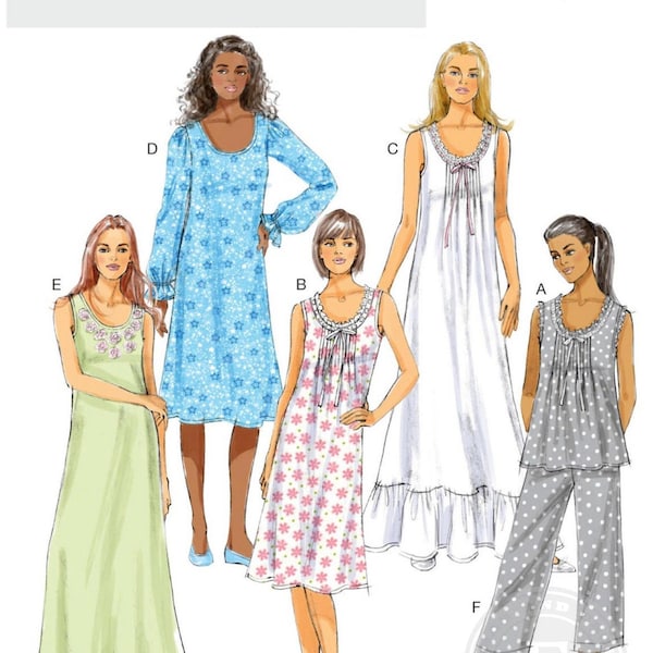 Night Gown Pattern - Etsy