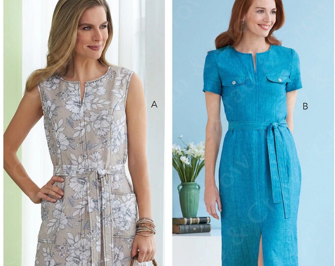Butterick B6725 Sewing Pattern Misses Front Neck Split Princess Seam ...