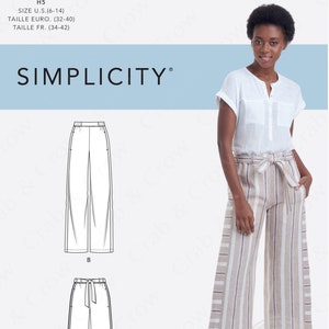 Simplicity S9146 Sewing Pattern Misses Pull-on Pants With Side - Etsy