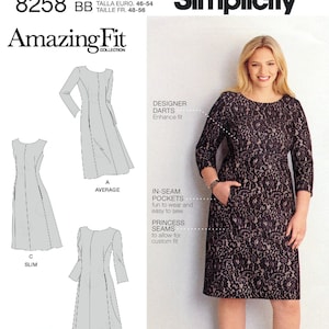 Simplicity 8258 Sewing Pattern Womens Plus Size Amazing Fit - Etsy