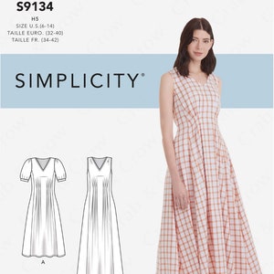 Simplicity S9134 Sewing Pattern Misses Dress With Released - Etsy