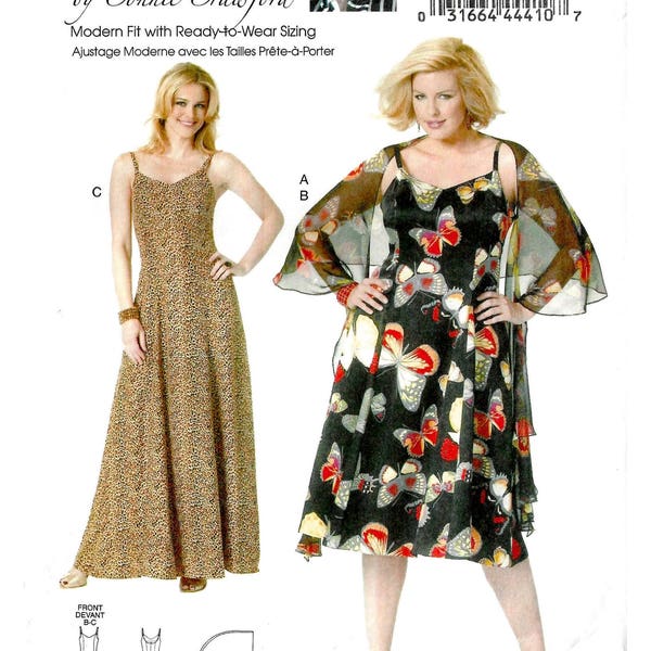 Butterick B5761 Sewing Pattern by Connie Crawford Modern Fit Sleeveless Dress with Single Layer Wrap Misses XS-XL or Womens XXL-6X Uncut