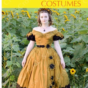 McCalls M8017 Sewing Pattern Misses Civil War Era Full Length Dress Elegant Neckline Gathered Fitted Bodice Detail sz 6-14 or 14-22 Uncut