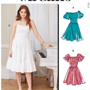 3/4 sleeve fit & flare dress product info and reviews Nmoder Casual Dresses for Women Semi Formal Fit and Flare 3/4 Sleeve A-line Church Work Dress with Pockets White M at Amazon Women's Clothing store