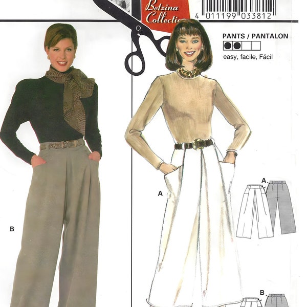 Burda 3381 Sewing Pattern for Misses Very Loose Fitting Pants Sandra Betzina Collection sz 8-18 Uncut