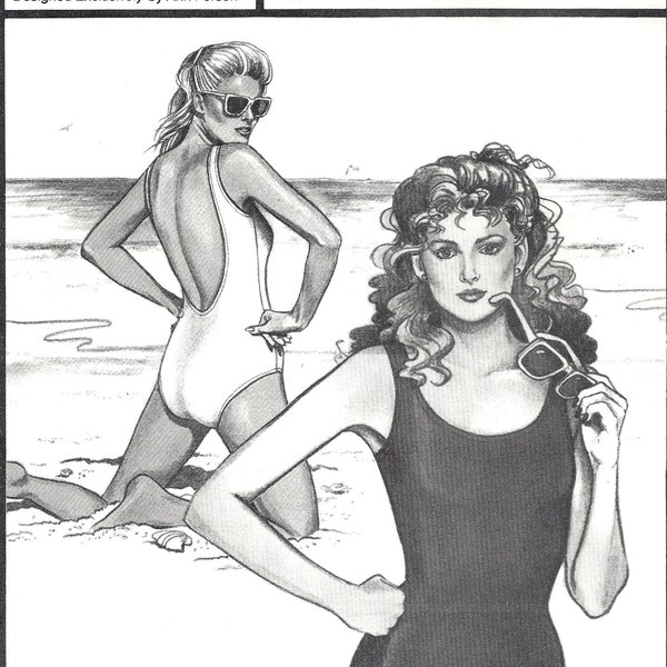 Stretch & Sew 1372 Sewing Pattern Misses Maillot Swimsuit sz 30 Thru 46 Bust Uncut