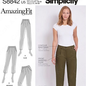 Simplicity S8842 Sewing Pattern Misses Amazing Fit Pants in 2 - Etsy