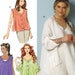 Butterick B6056 Sewing Pattern Misses Very Easy Loose Fitting Top Sleeve and Hemline Variations Optional Pockets sz XS-M Uncut