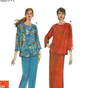 Simplicity 9536 Sewing Pattern Misses Knit Pullover Top and Pull on Skirt and Pants Its so Easy Series sz XS-XL Uncut