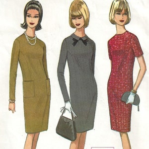 May include: A vintage sewing pattern for a dress in three versions. The pattern is for sizes 12 and bust 32. The pattern is called "Quickie" and is from McCall's. The pattern is for a dress in three versions. The pattern is for a dress in three versions.