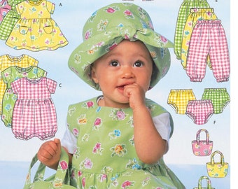 McCall's Sewing Pattern K0226 - Infants' Gathered Gown & Wrap-Front Jumpsuit - View #8
