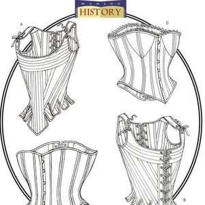 Butterick B4254 Sewing Pattern for Misses Making History Close Fitting Lined Stays and Corsets Uncut