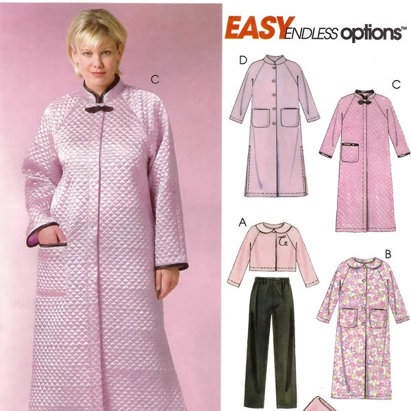 McCalls M4723 Sewing Pattern Womens Plus Size Raglan Sleeve Jacket Robes Pants and Blanket Easy Endless Options sz 18W-24W Uncut