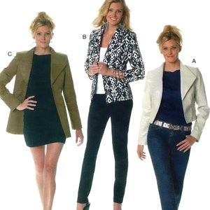 May include: A sewing pattern for a blazer with three different styles. The pattern is for sizes 12-14-16-18. The pattern is from McCall's Generation Next and is designed by Melissa Watson.