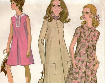 McCalls 2651 Sewing Pattern Misses Vintage 70s Maternity Dress in Three Versions sz 10 Cut