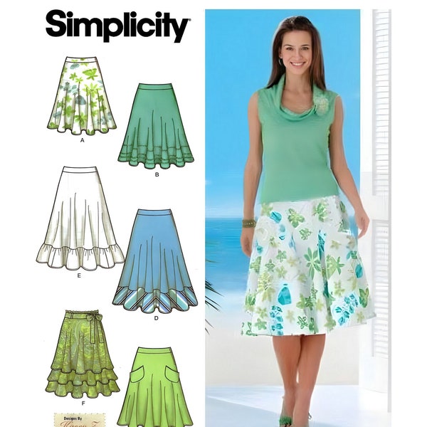 Simplicity 4546 Sewing Pattern Misses Three Quarter Circle Skirt in Three Lengths Karen Z Designs sz 12-18 Uncut