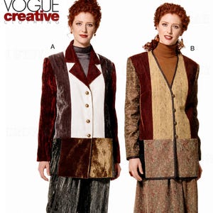 Vogue 9704 Sewing Pattern Misses Lined Jacket Dirndl Skirt and Elastic Waist Pants Creative Clothing Series sz 14-18 Uncut