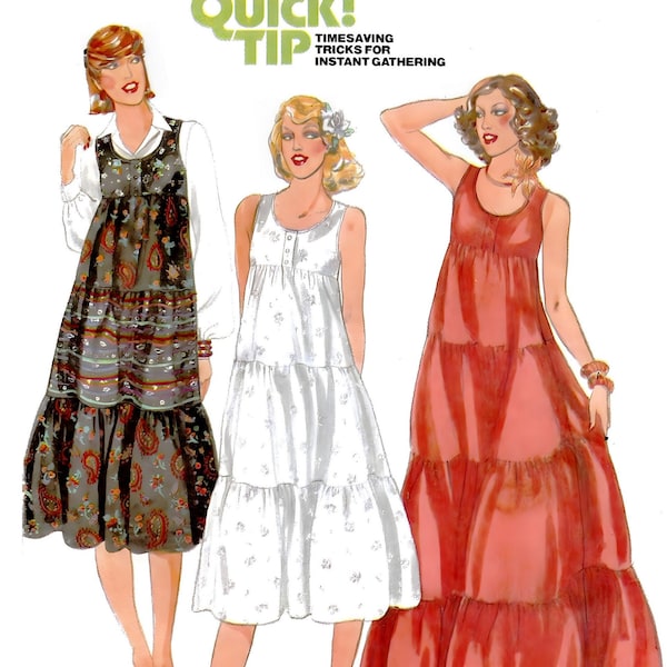 Butterick 6013 Sewing Pattern for Junior Petite Sleeveless Tiered Dress in Two Lengths sz 11 JP Uncut
