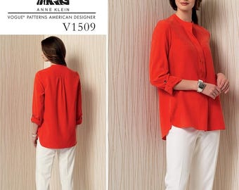 Vogue V1509 Sewing Pattern Misses Pullover Tunic and Tapered Pants Anne Klein sz 6-14  Uncut