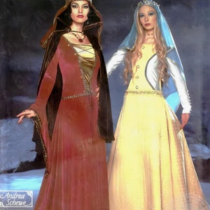 Simplicity 9758 Sewing Pattern Misses Camelot Medieval Costume Dress Cape and Veil sz 14-20 Uncut