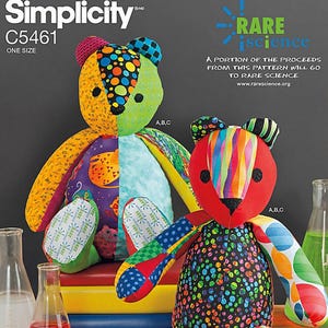Simplicity C5461 Sewing Pattern for 18" and 22" Bears with Accessories Uncut
