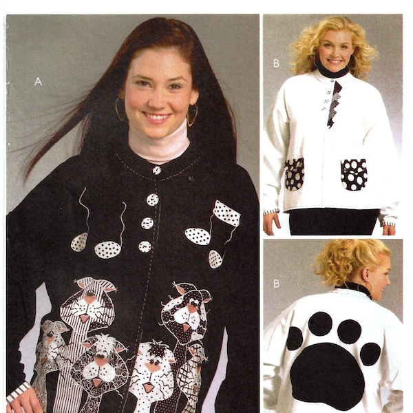 McCalls M5726 Cat and Dog Theme Applique Patterns for Purchased Sweatshirts by Whistlepig Creek Productions Uncut