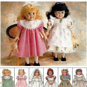 McCalls 9207 Sewing Pattern for 18&quot; Doll Clothes Six Different Dresses with Bloomers Uncut