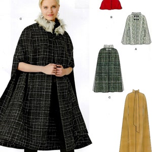 New Look 6535 Sewing Pattern Misses Capes in Four Lengths XS-XL Uncut