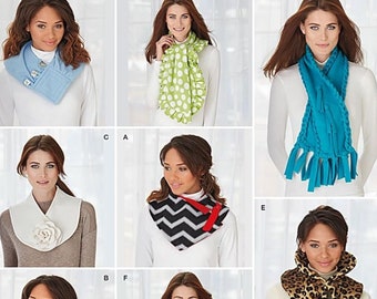 Simplicity 1235 Sewing Pattern for Easy to Sew Assorted Scarves and Cowls Shirley Botsford Designs Uncut