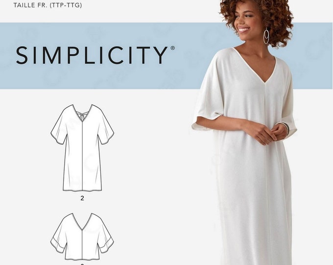 Simplicity S8657 Sewing Pattern Misses Caftan With Options for Design ...