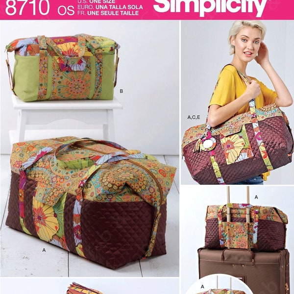 Simplicity 8710 Sewing Pattern for Luggage Bags Key Ring and Tassel by StudioCherie Uncut