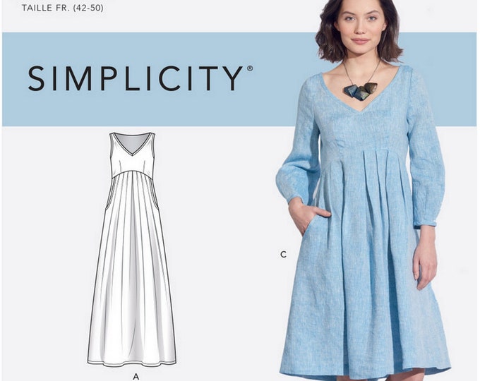 Simplicity S8910 Sewing Pattern Misses Dress With Length and Sleeve ...