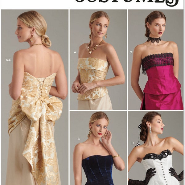 Simplicity S9880 Sewing Pattern Misses Corsets and Sash Costumes sz 6-16 Uncut