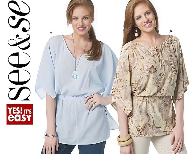 Butterick B5594 Sewing Pattern Misses Very Easy Loose Fitting Pullover ...