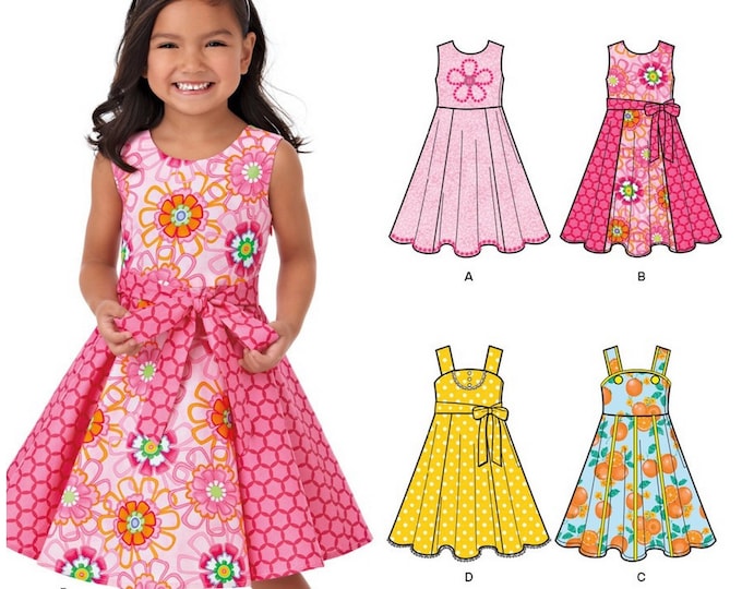 New Look 6202 Sewing Pattern Childs Dress With Trim Variations Great ...