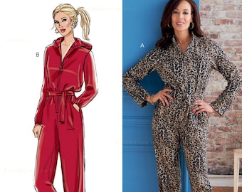 Butterick B6861 Sewing Pattern Misses Zip Front Knit