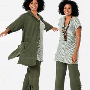 Burda 8533 Sewing Pattern for Womens Coordinates Jacket Top and Cropped Pants sz 20-32 Uncut