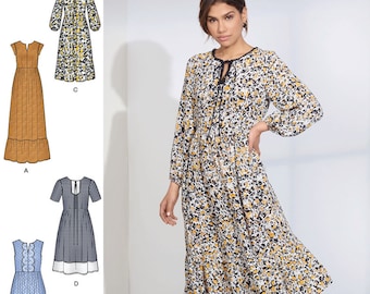 Simplicity S8872 Sewing Pattern Misses Pullover Dress in Three Lengths with Sleeve Variations sz 4-12 or 12-20 Uncut