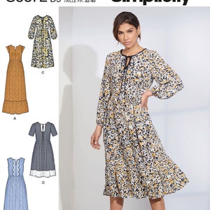 Simplicity S8872 Sewing Pattern Misses Pullover Dress in Three Lengths ...